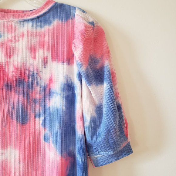 Yakira Bella Blue Pink Tie Dye Dress XS - Picture 5 of 7